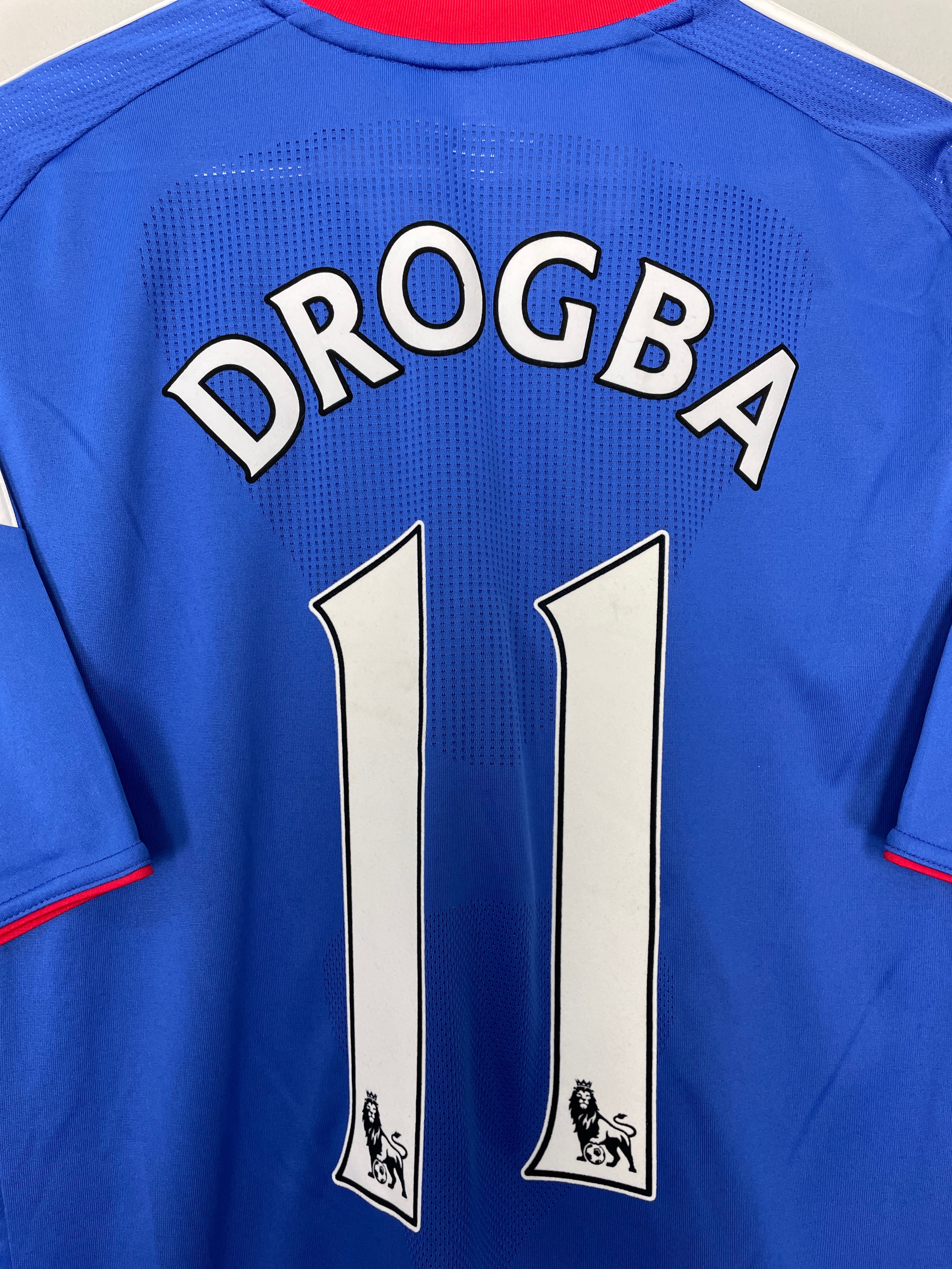 Shop 2010/11 CHELSEA DROGBA #11 HOME SHIRT (L) ADIDAS, classic football shirts, vintage football shirts & retro soccer jerseys at Cult Kits