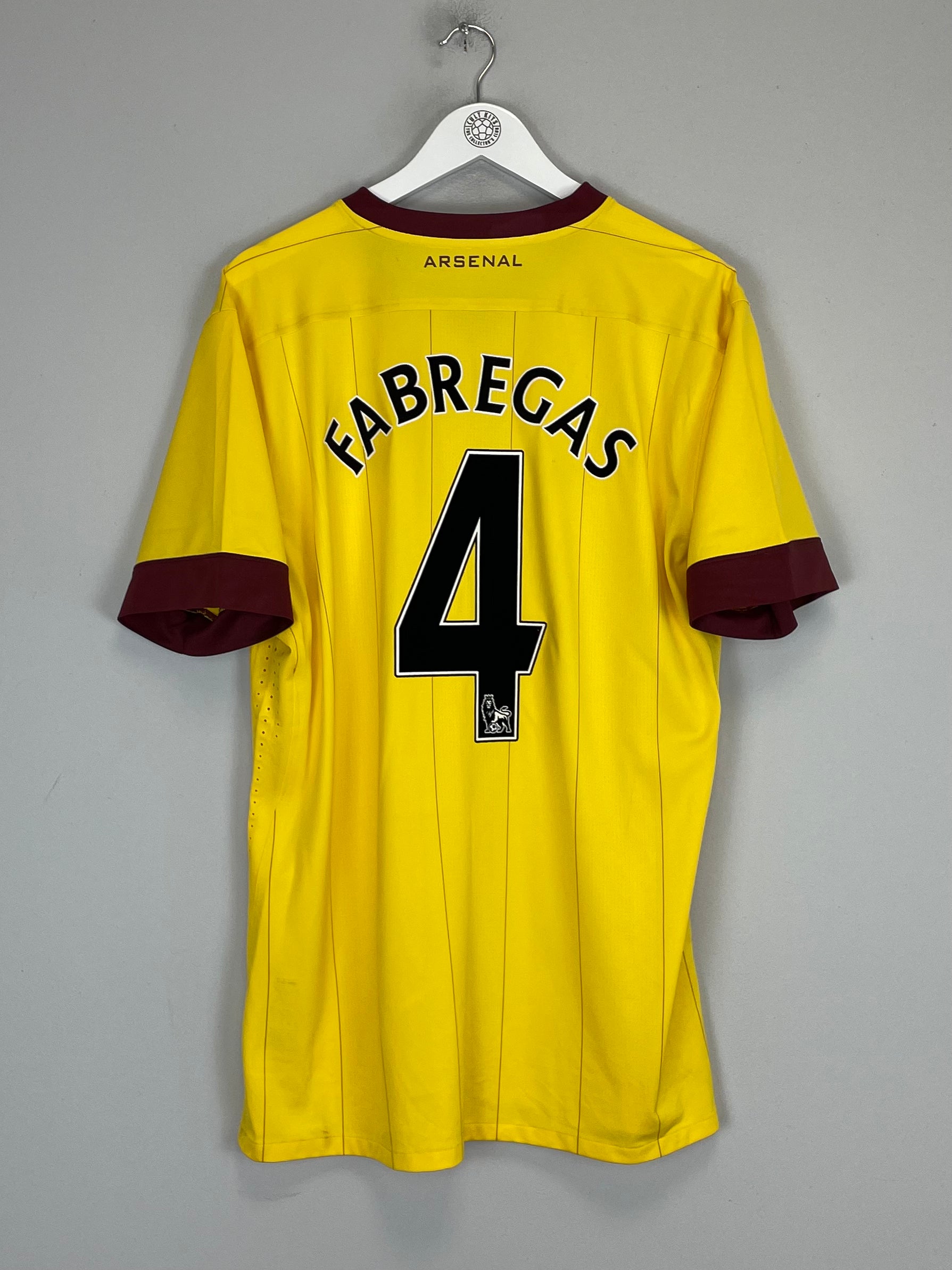 Shop 2010/11 ARSENAL FABREGAS #4 *PLAYER ISSUE* AWAY SHIRT (XL) NIKE, classic football shirts, vintage football shirts & retro soccer jerseys at Cult Kits