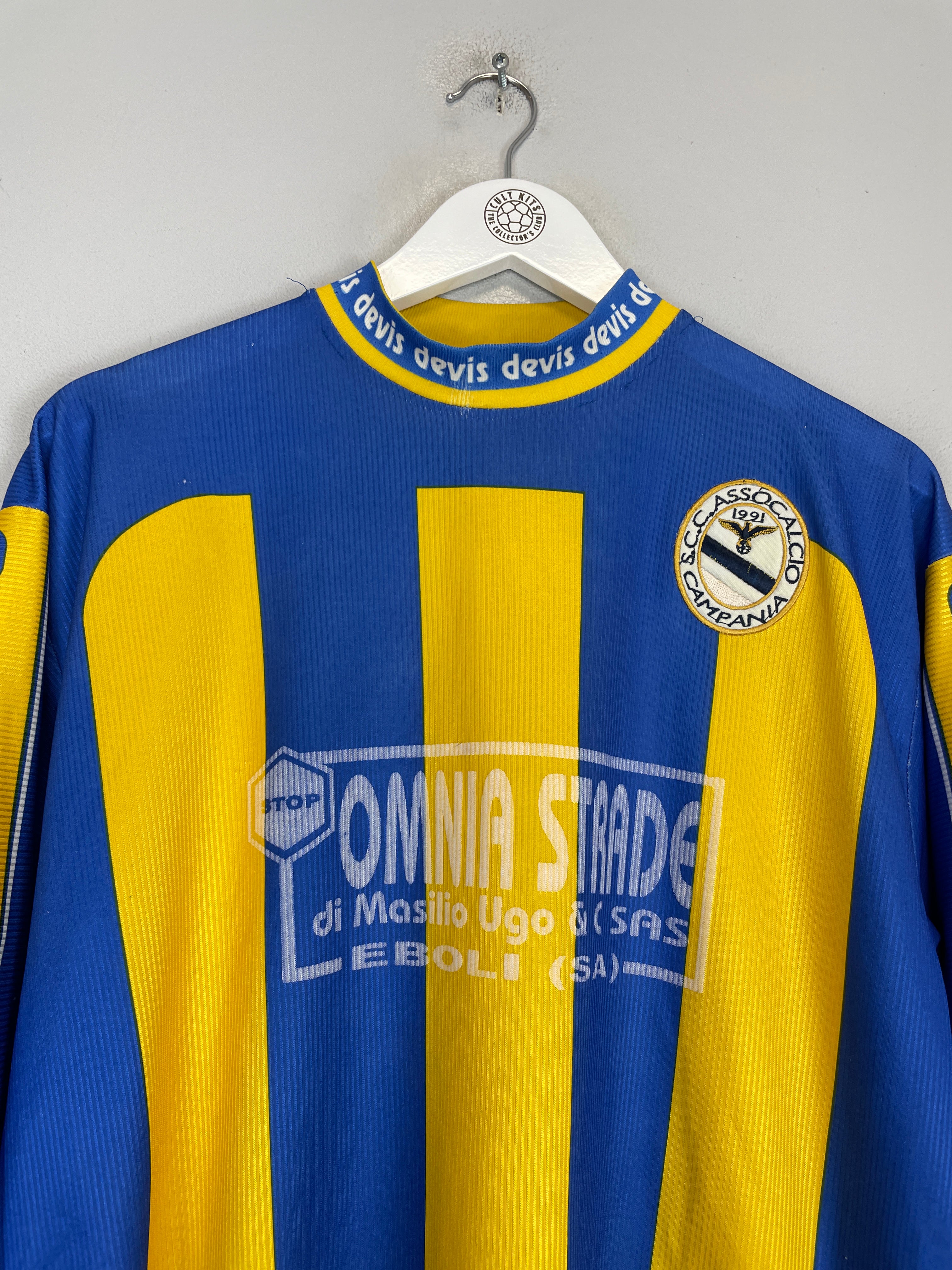 Shop 2002 CASSO CALCIO CAMPANIA #19 L/S HOME SHIRT (XL) DEVIS, classic football shirts, vintage football shirts & retro soccer jerseys at Cult Kits