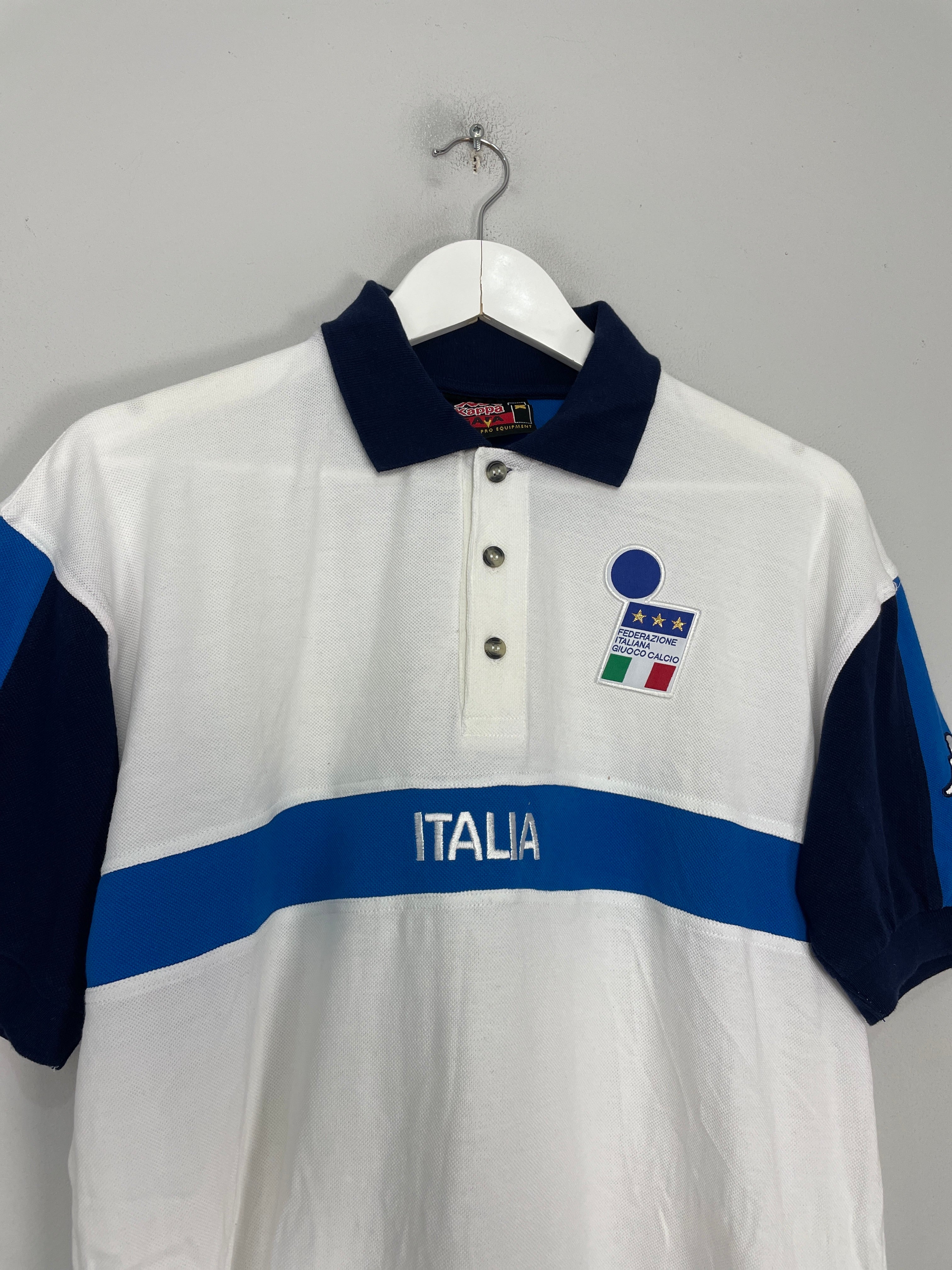 Shop 1999/00 ITALY POLO SHIRT (XL) KAPPA, classic football shirts, vintage football shirts & retro soccer jerseys at Cult Kits