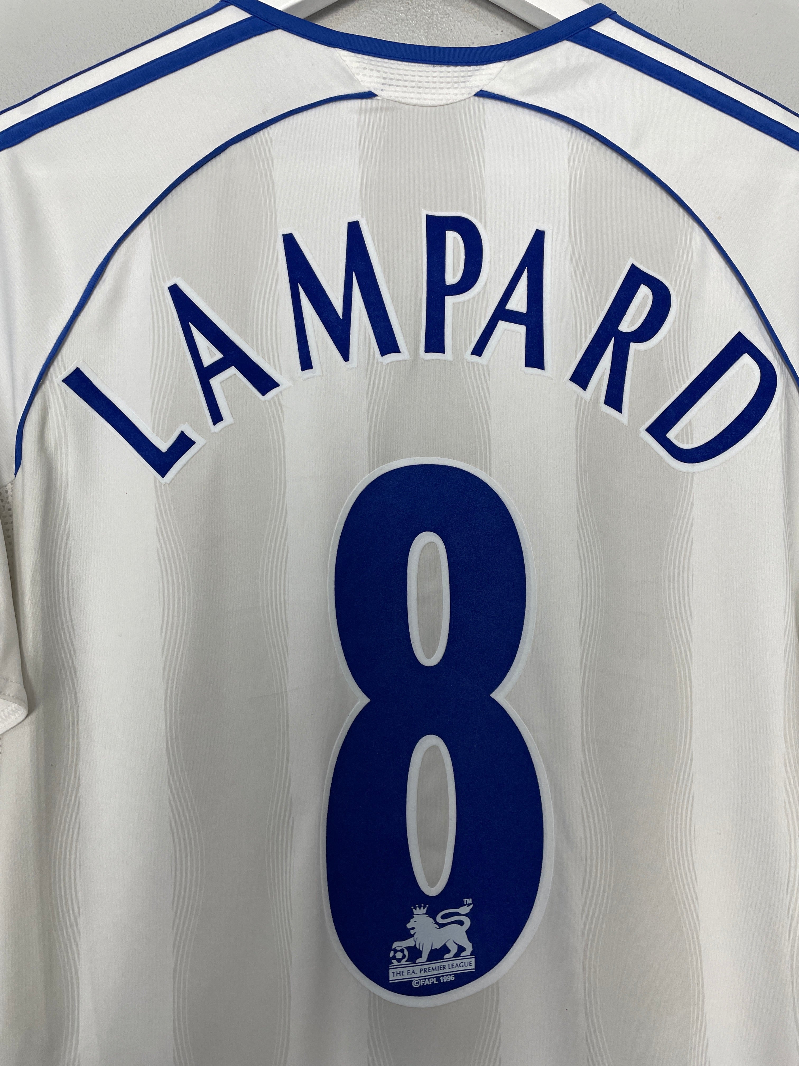 Shop 2006/07 CHELSEA LAMPARD #8 AWAY SHIRT (M) ADIDAS, classic football shirts, vintage football shirts & retro soccer jerseys at Cult Kits
