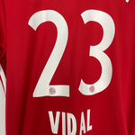 Shop 2016/17 BAYERN MUNICH VIDAL #23 C/L HOME SHIRT (M) ADIDAS, classic football shirts, vintage football shirts & retro soccer jerseys at Cult Kits