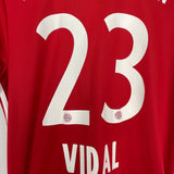 Shop 2016/17 BAYERN MUNICH VIDAL #23 C/L HOME SHIRT (M) ADIDAS, classic football shirts, vintage football shirts & retro soccer jerseys at Cult Kits
