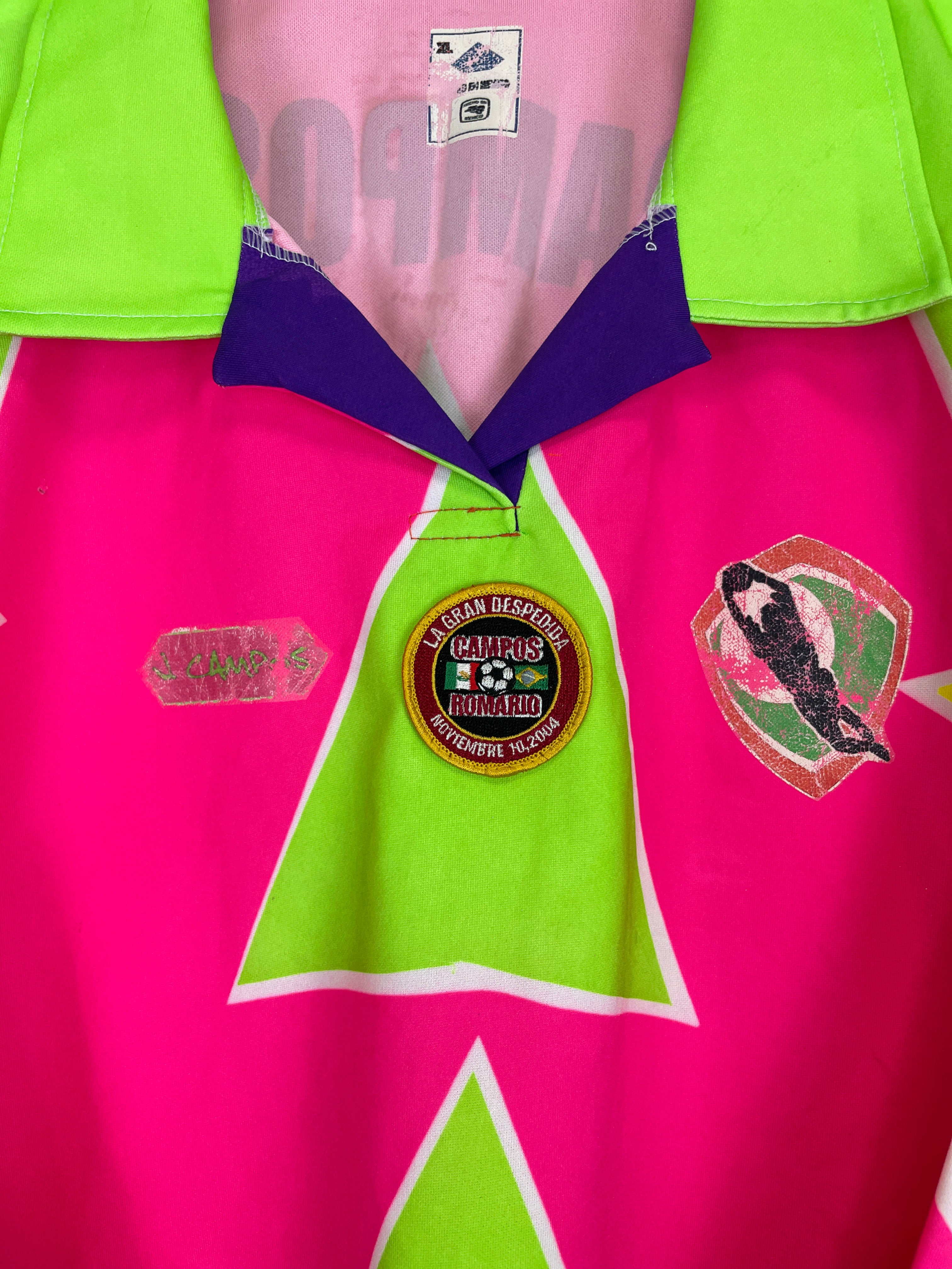 Shop 2004 JORGE CAMPOS #1 'ROMARIO FAREWELL MATCH' *SIGNED* SHIRT (XL), classic football shirts, vintage football shirts & retro soccer jerseys at Cult Kits