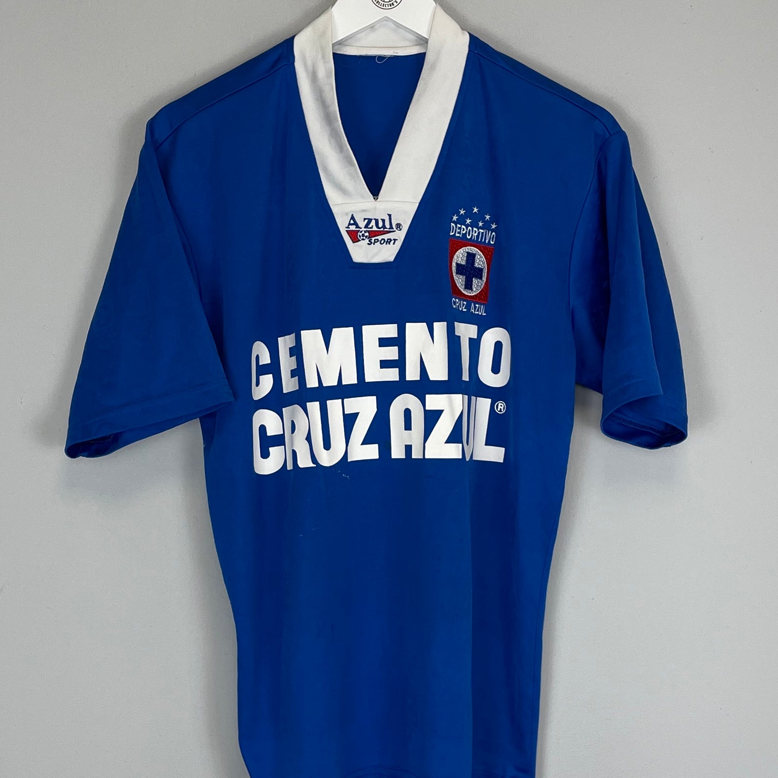 Shop 1994/95 CRUZ AZUL HOME SHIRT (M) AZUL SPORT, classic football shirts, vintage football shirts & retro soccer jerseys at Cult Kits