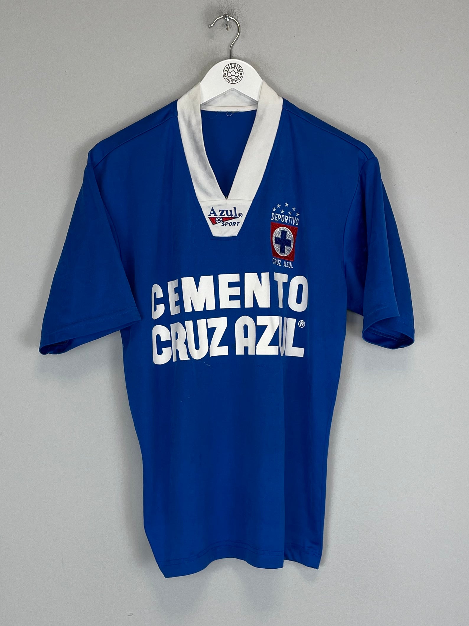 Shop 1994/95 CRUZ AZUL HOME SHIRT (M) AZUL SPORT, classic football shirts, vintage football shirts & retro soccer jerseys at Cult Kits