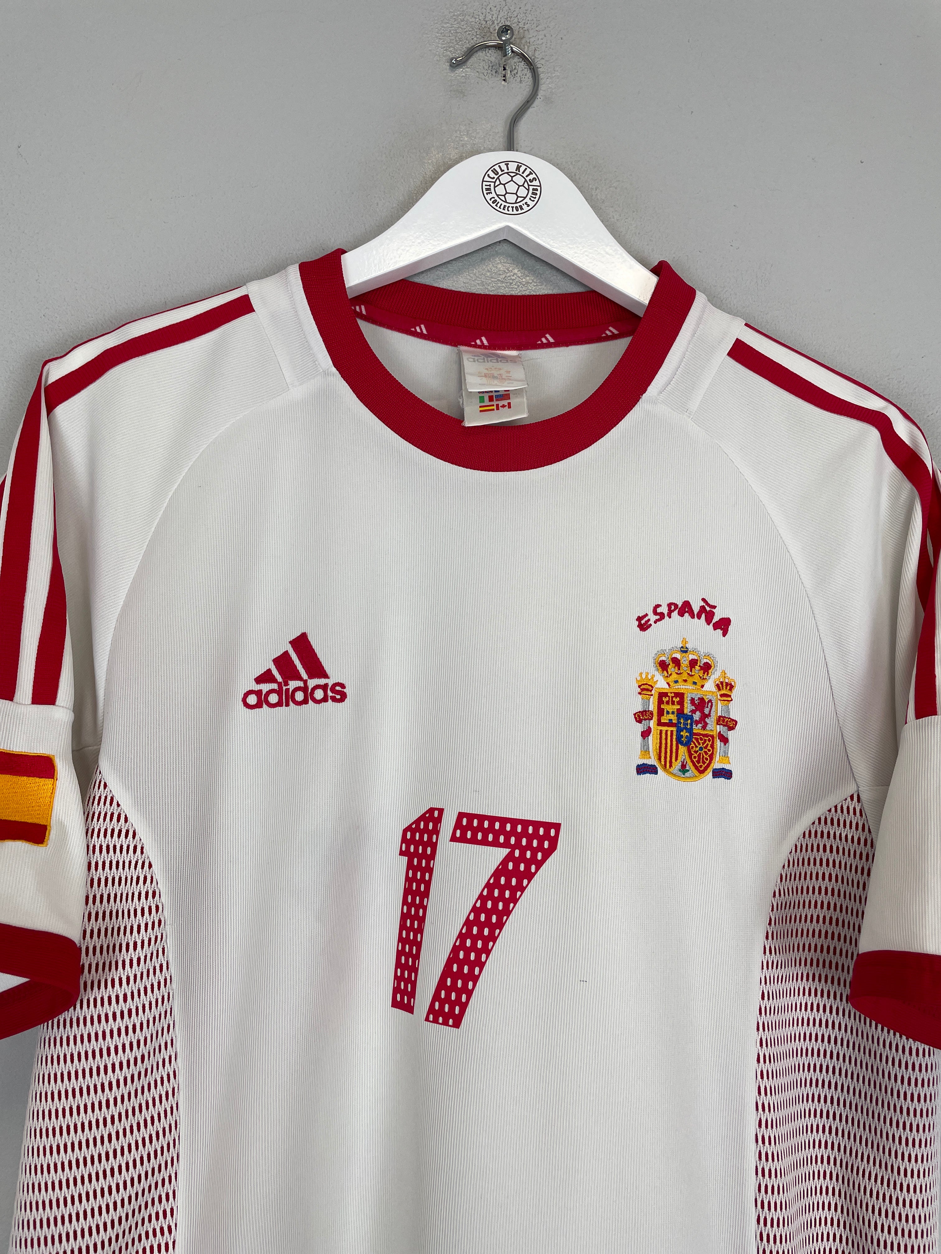 Shop 2002/04 SPAIN VALERON #17 AWAY SHIRT (M) ADIDAS, classic football shirts, vintage football shirts & retro soccer jerseys at Cult Kits