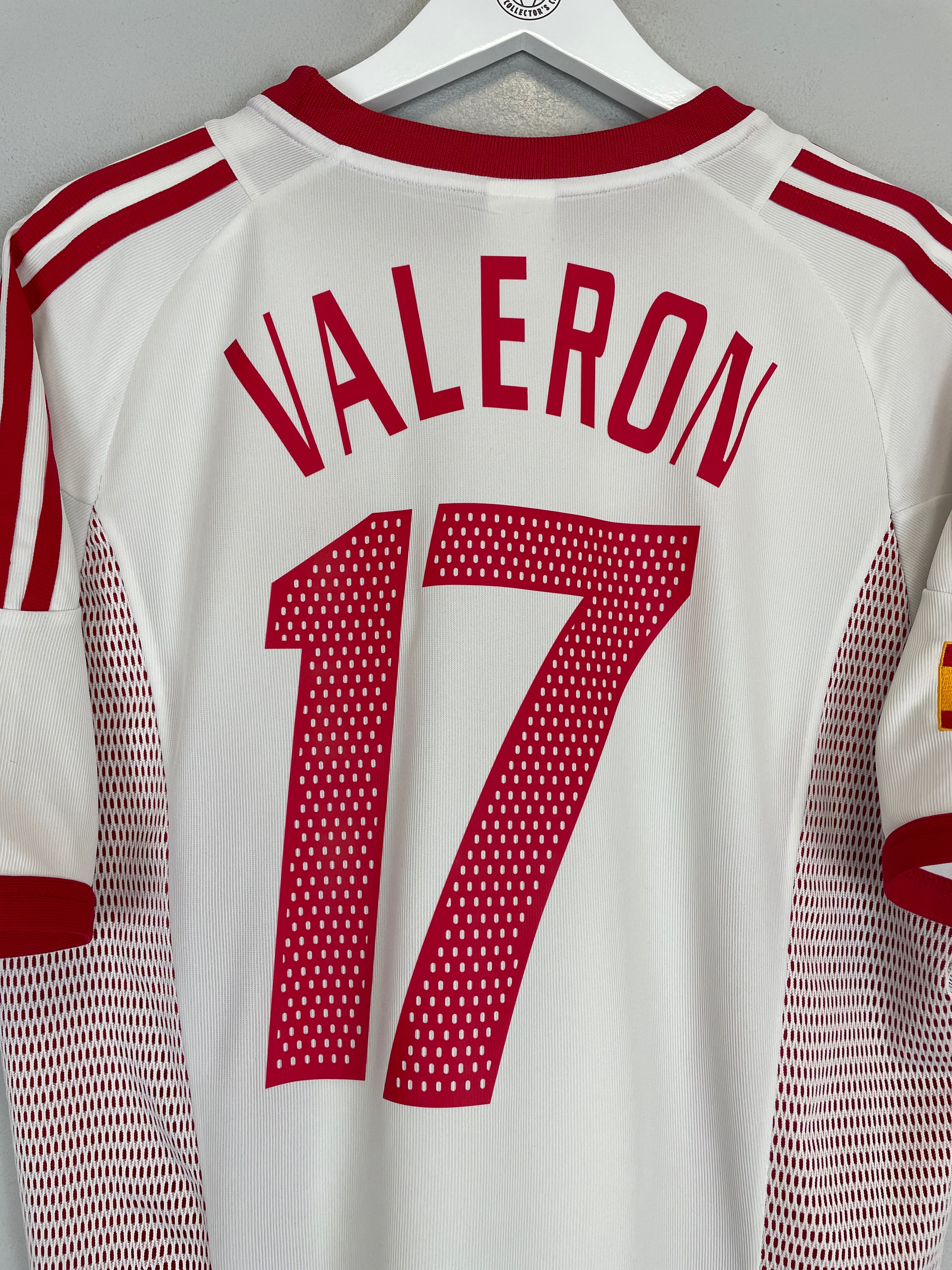 Shop 2002/04 SPAIN VALERON #17 AWAY SHIRT (M) ADIDAS, classic football shirts, vintage football shirts & retro soccer jerseys at Cult Kits