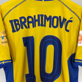 2003/04 SWEDEN IBRAHIMOVIC #10 HOME SHIRT (L) UMBRO