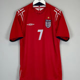 Shop 2004/06 ENGLAND BECKHAM #7 AWAY SHIRT (L) UMBRO, classic football shirts, vintage football shirts & retro soccer jerseys at Cult Kits
