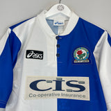 1996/98 BLACKBURN ROVERS SHERWOOD #4 HOME SHIRT (S) ASICS