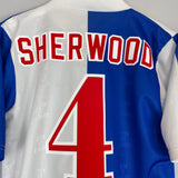 1996/98 BLACKBURN ROVERS SHERWOOD #4 HOME SHIRT (S) ASICS