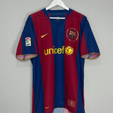 2007/08 BARCELONA MESSI #19 HOME SHIRT (XL) NIKE