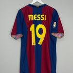 2007/08 BARCELONA MESSI #19 HOME SHIRT (XL) NIKE