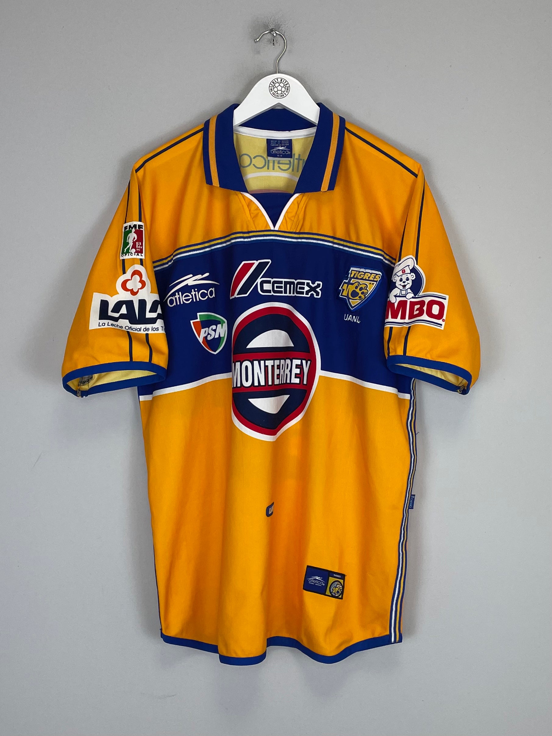 Shop 2000/01 TIGRES HOME SHIRT (M) ATLETICA, classic football shirts, vintage football shirts & retro soccer jerseys at Cult Kits