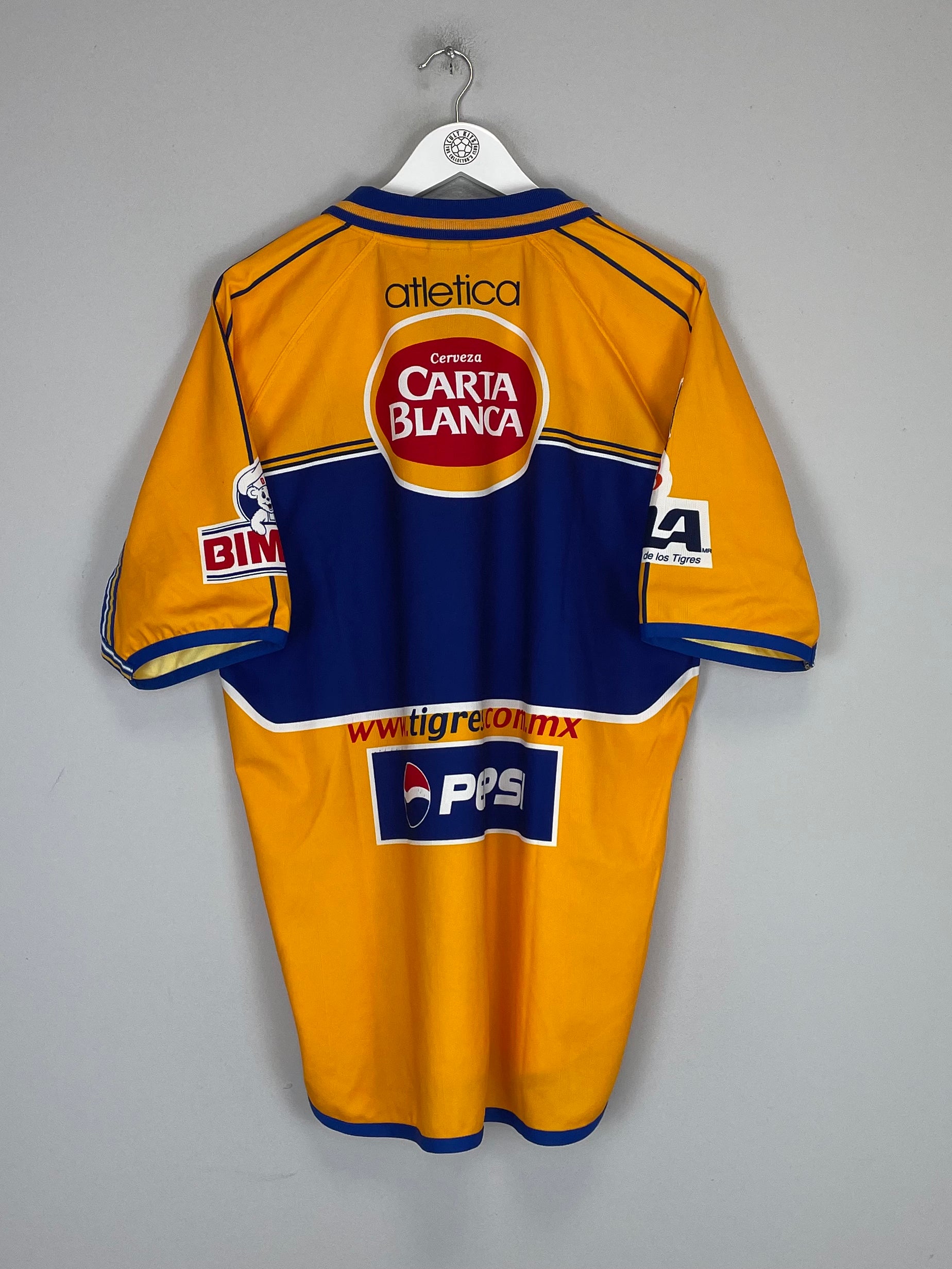 Shop 2000/01 TIGRES HOME SHIRT (M) ATLETICA, classic football shirts, vintage football shirts & retro soccer jerseys at Cult Kits