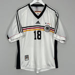 Shop 1998/00 GERMANY KLINSMANN #18 HOME SHIRT (L) ADIDAS, classic football shirts, vintage football shirts & retro soccer jerseys at Cult Kits