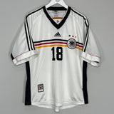 Shop 1998/00 GERMANY KLINSMANN #18 HOME SHIRT (L) ADIDAS, classic football shirts, vintage football shirts & retro soccer jerseys at Cult Kits