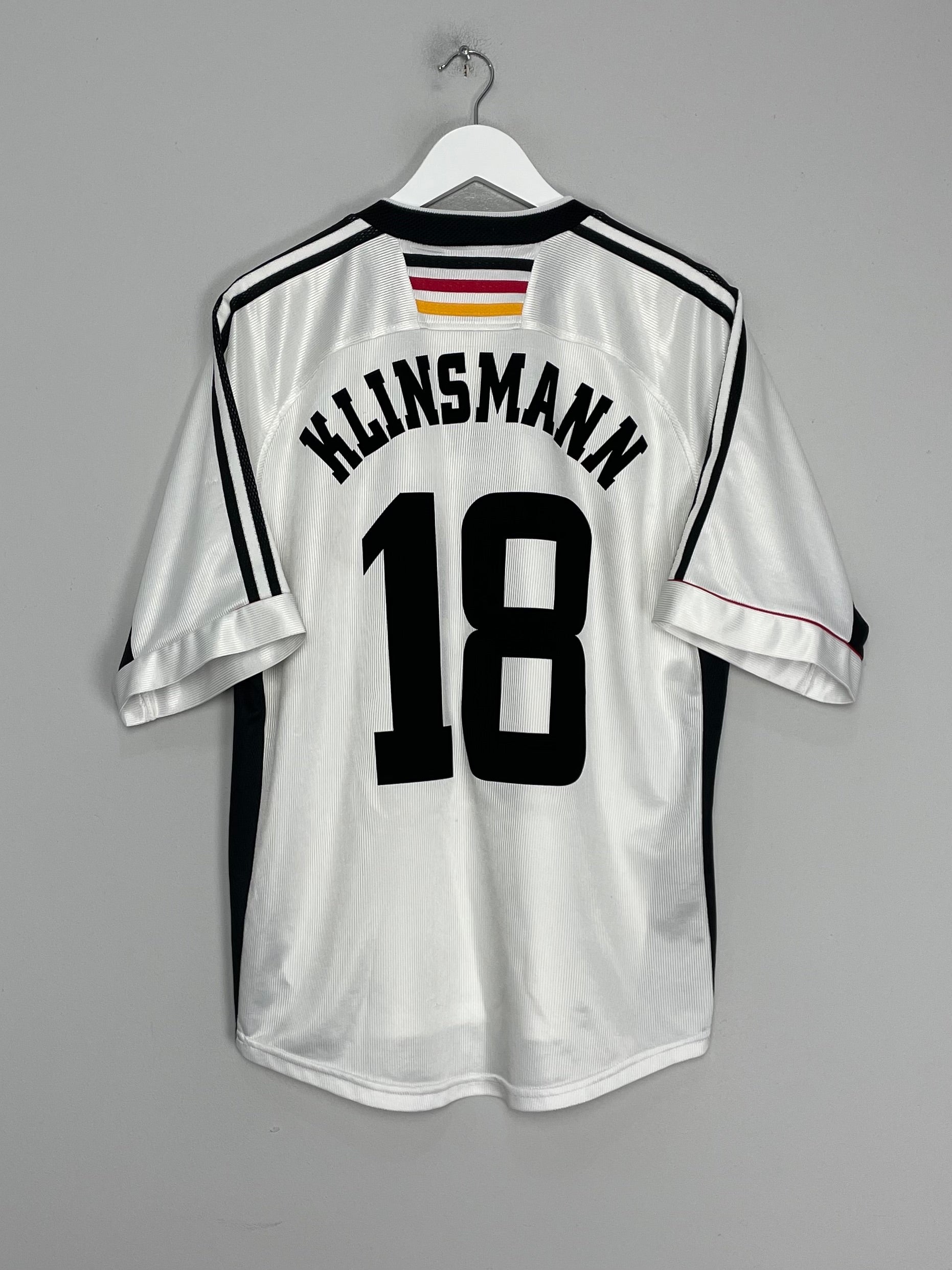 Shop 1998/00 GERMANY KLINSMANN #18 HOME SHIRT (L) ADIDAS, classic football shirts, vintage football shirts & retro soccer jerseys at Cult Kits