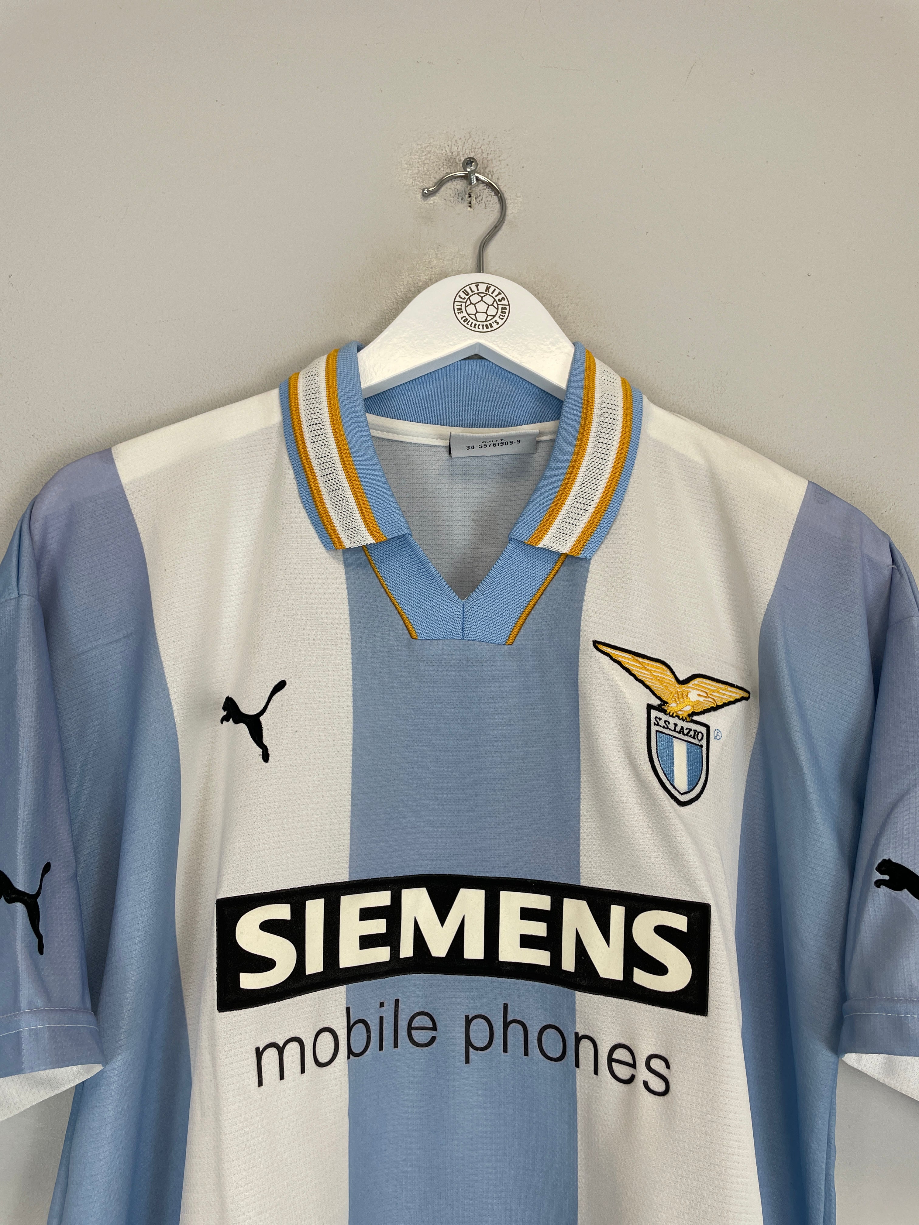 Shop 1999/00 LAZIO SALAS #9 HOME SHIRT (M) PUMA, classic football shirts, vintage football shirts & retro soccer jerseys at Cult Kits