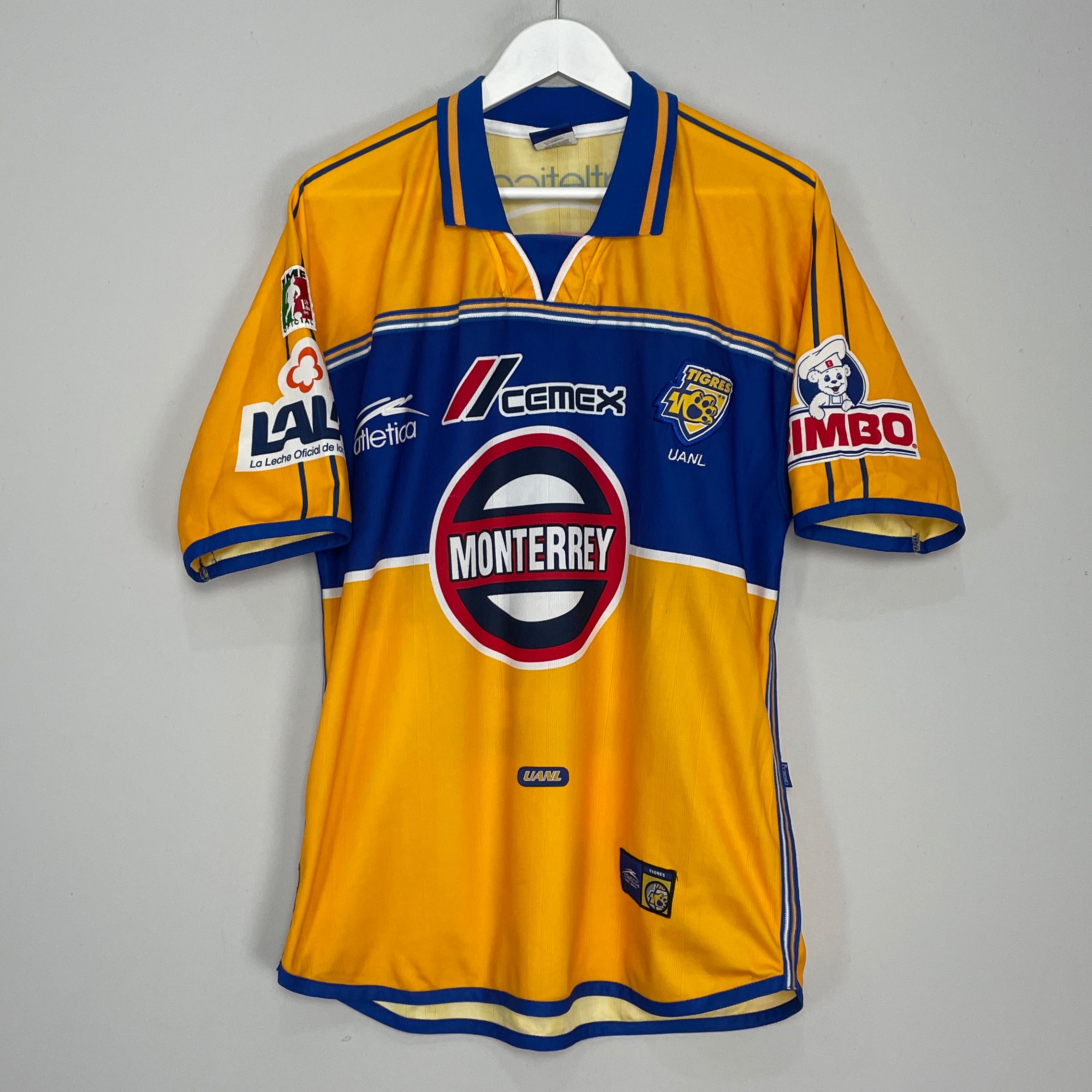 Shop 2000/01 TIGRES HOME SHIRT (S) ATLETICA, classic football shirts, vintage football shirts & retro soccer jerseys at Cult Kits