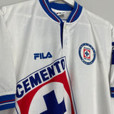 Shop 1999/00 CRUZ AZUL #12 HOME AWAY SHIRT (L) FILA, classic football shirts, vintage football shirts & retro soccer jerseys at Cult Kits