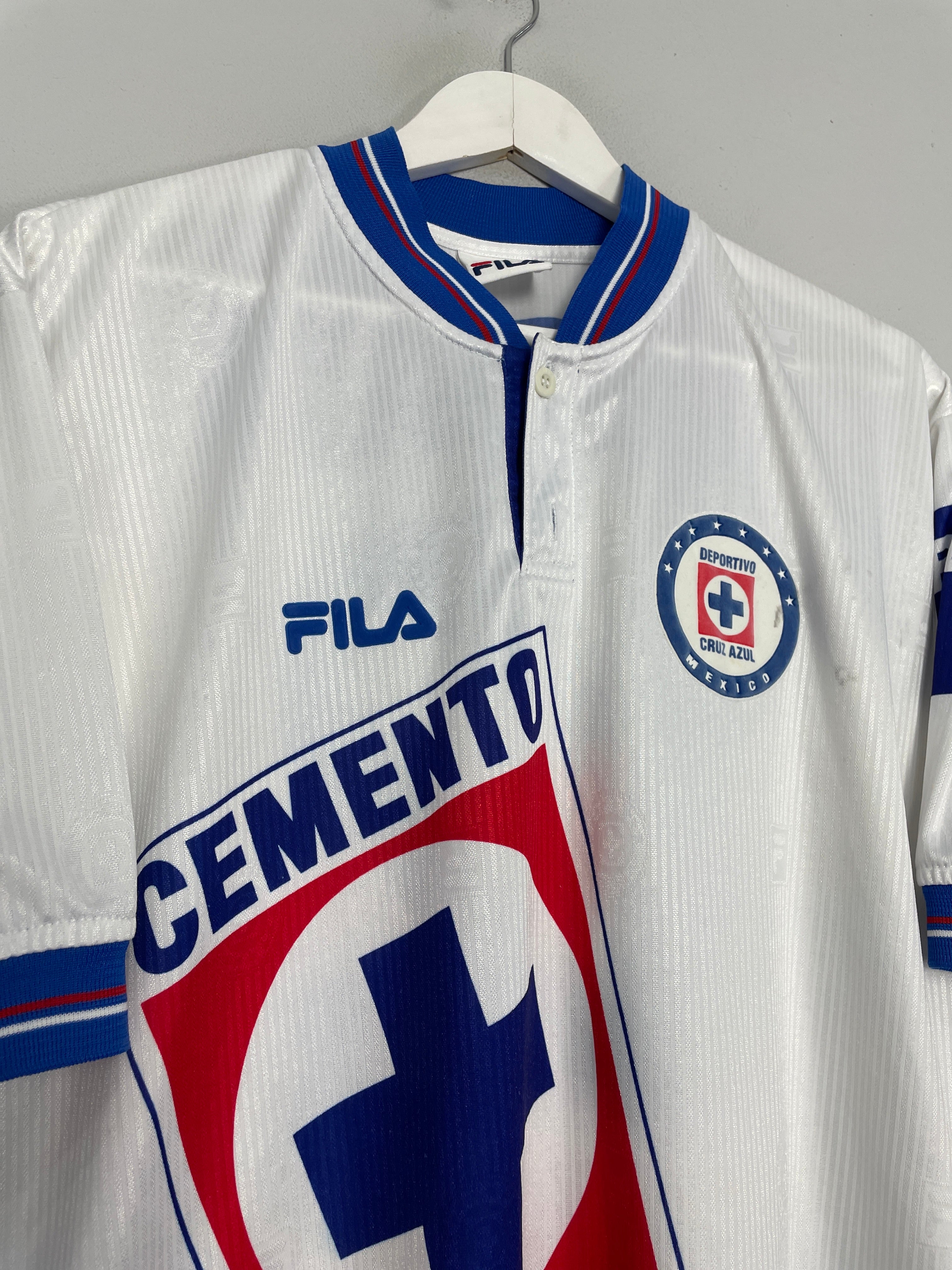 Shop 1999/00 CRUZ AZUL #12 HOME AWAY SHIRT (L) FILA, classic football shirts, vintage football shirts & retro soccer jerseys at Cult Kits