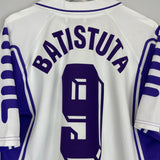 Shop 1999/00 FIORENTINA BATISTUTA #9 AWAY SHIRT (XL) FILA, classic football shirts, vintage football shirts & retro soccer jerseys at Cult Kits
