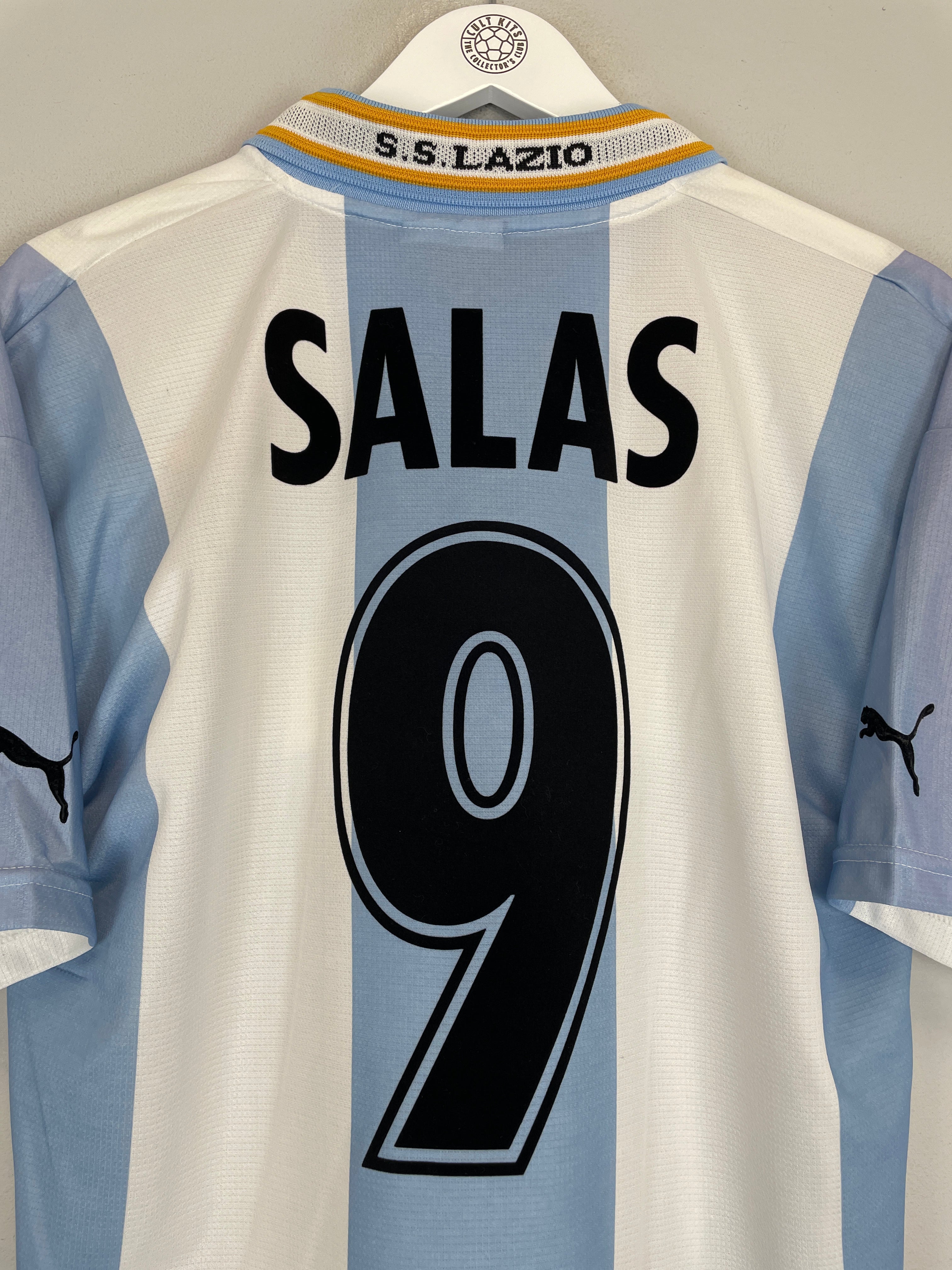 Shop 1999/00 LAZIO SALAS #9 HOME SHIRT (M) PUMA, classic football shirts, vintage football shirts & retro soccer jerseys at Cult Kits