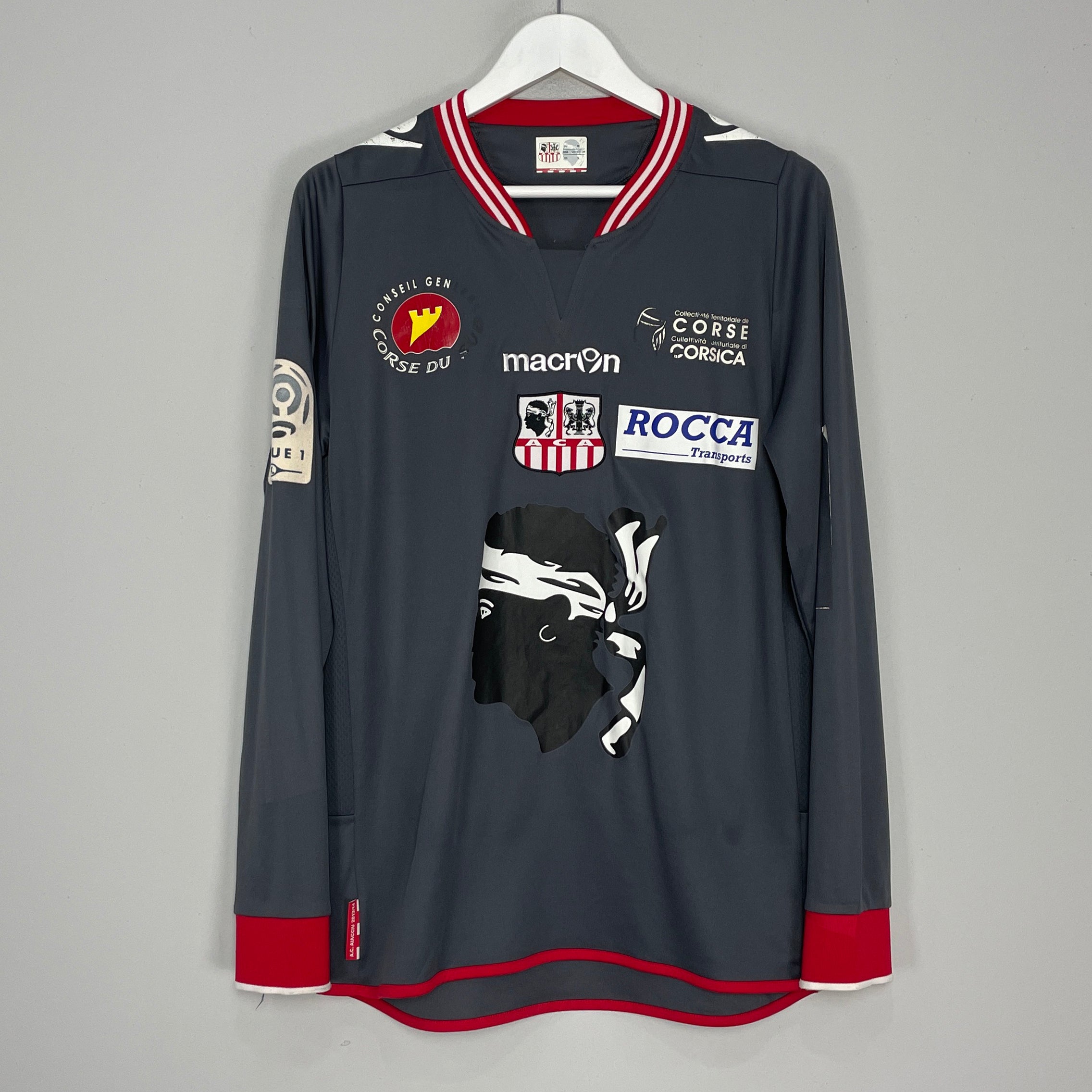 Shop 2013/14 AJACCIO FC OLIECH #29 L/S THIRD SHIRT (S) MACRON, classic football shirts, vintage football shirts & retro soccer jerseys at Cult Kits