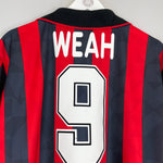 Shop 1995/96 AC MILAN WEAH #9 HOME SHIRT (XL) LOTTO, classic football shirts, vintage football shirts & retro soccer jerseys at Cult Kits