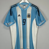 2002/04 ARGENTINA BATISTUTA #9 HOME SHIRT (L) ADIDAS