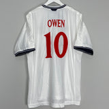 1999/01 ENGLAND OWEN #10 *BNWT* SIGNED HOME SHIRT (XXL) UMBRO