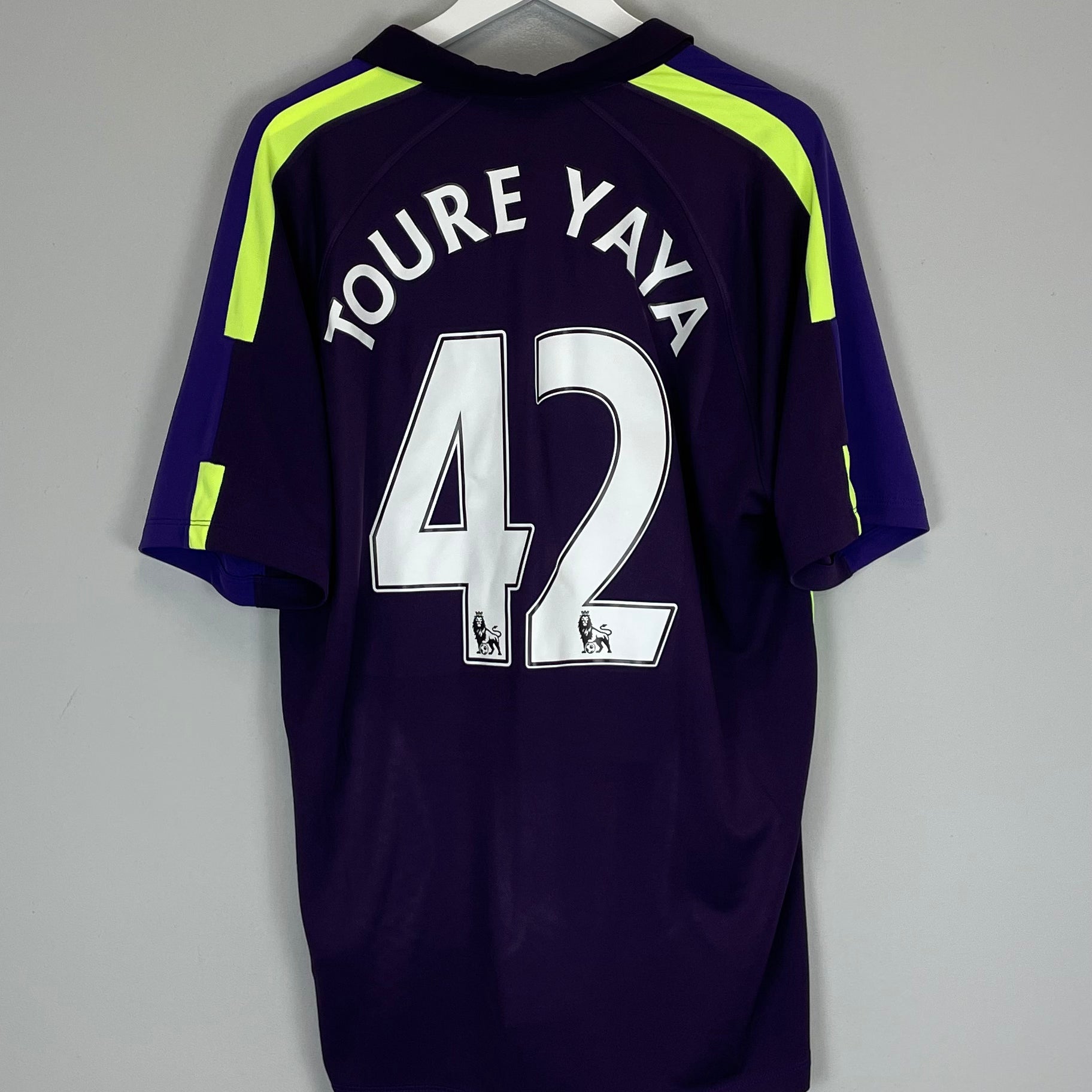 Shop 2014/15 MANCHESTER CITY TOURE YAYA #42 THIRD SHIRT (XL) NIKE, classic football shirts, vintage football shirts & retro soccer jerseys at Cult Kits