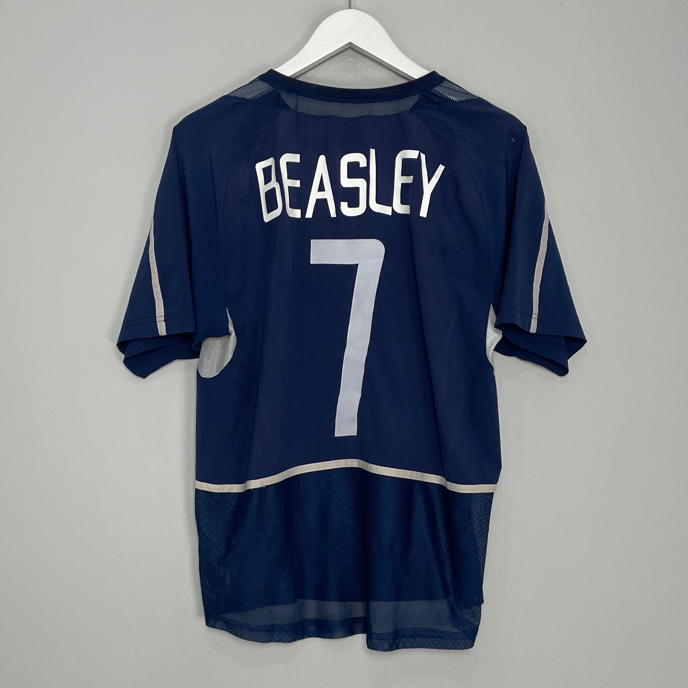 Shop 2002 USA BEASLEY #7 AWAY SHIRT (S) NIKE, classic football shirts, vintage football shirts & retro soccer jerseys at Cult Kits