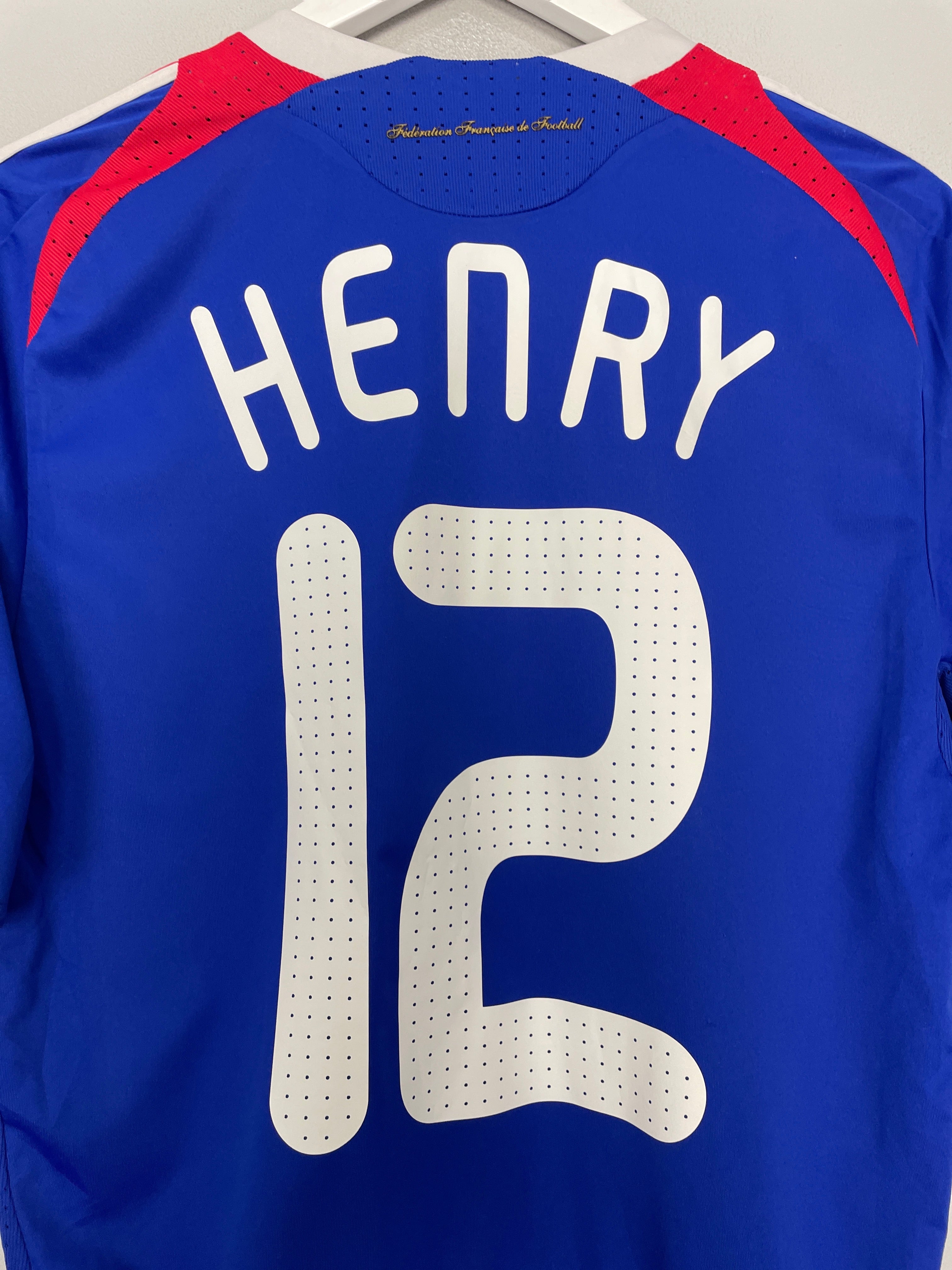 Shop 2007/08 FRANCE HENRY #12 HOME SHIRT (M) ADIDAS, classic football shirts, vintage football shirts & retro soccer jerseys at Cult Kits