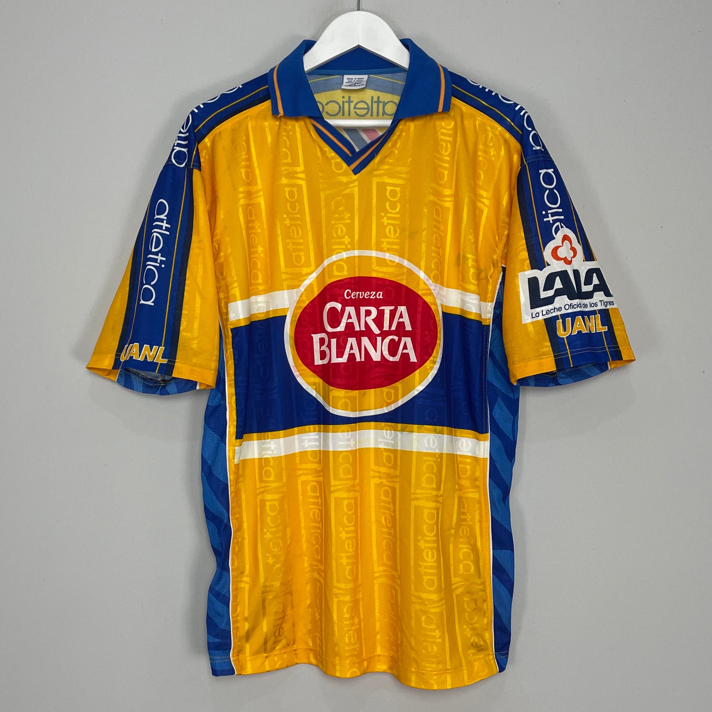 Shop 2000/01 TIGRES TRAINING SHIRT (M) ATLETICA, classic football shirts, vintage football shirts & retro soccer jerseys at Cult Kits