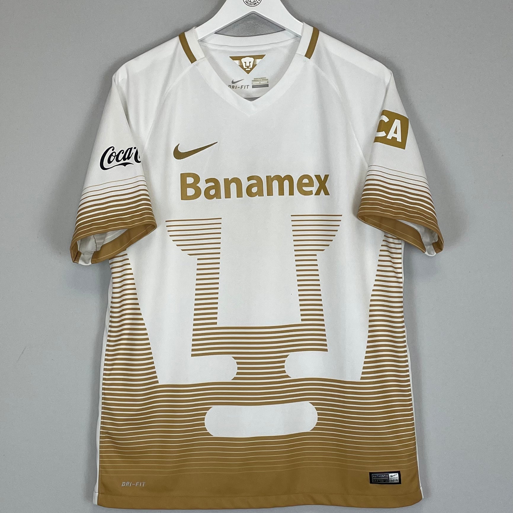 Shop 2015/16 UNAM PUMAS HOME SHIRT (L) NIKE, classic football shirts, vintage football shirts & retro soccer jerseys at Cult Kits