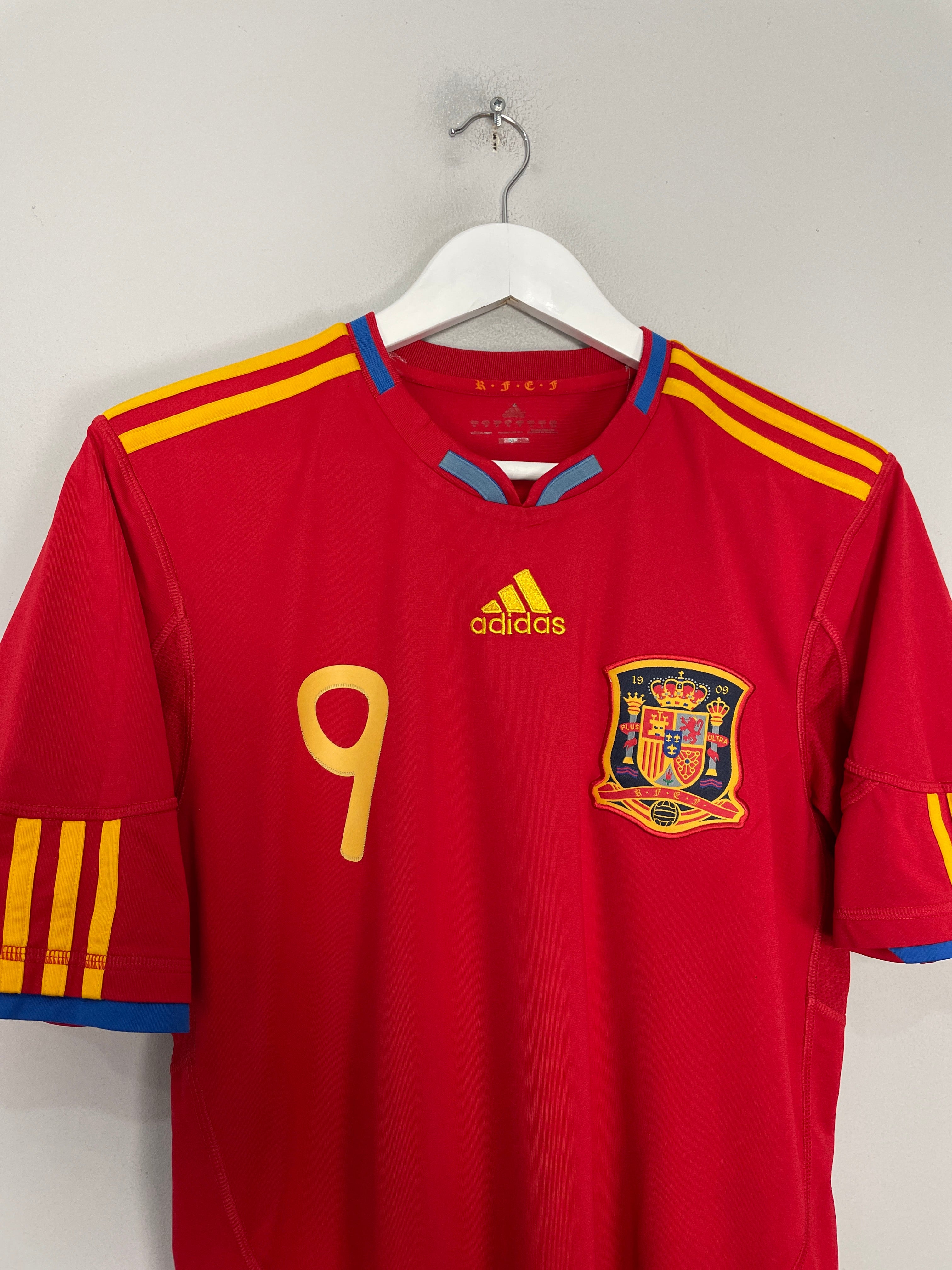 Shop 2009/10 SPAIN TORRES #9 HOME SHIRT (M) ADIDAS, classic football shirts, vintage football shirts & retro soccer jerseys at Cult Kits
