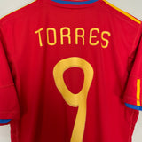 Shop 2009/10 SPAIN TORRES #9 HOME SHIRT (M) ADIDAS, classic football shirts, vintage football shirts & retro soccer jerseys at Cult Kits