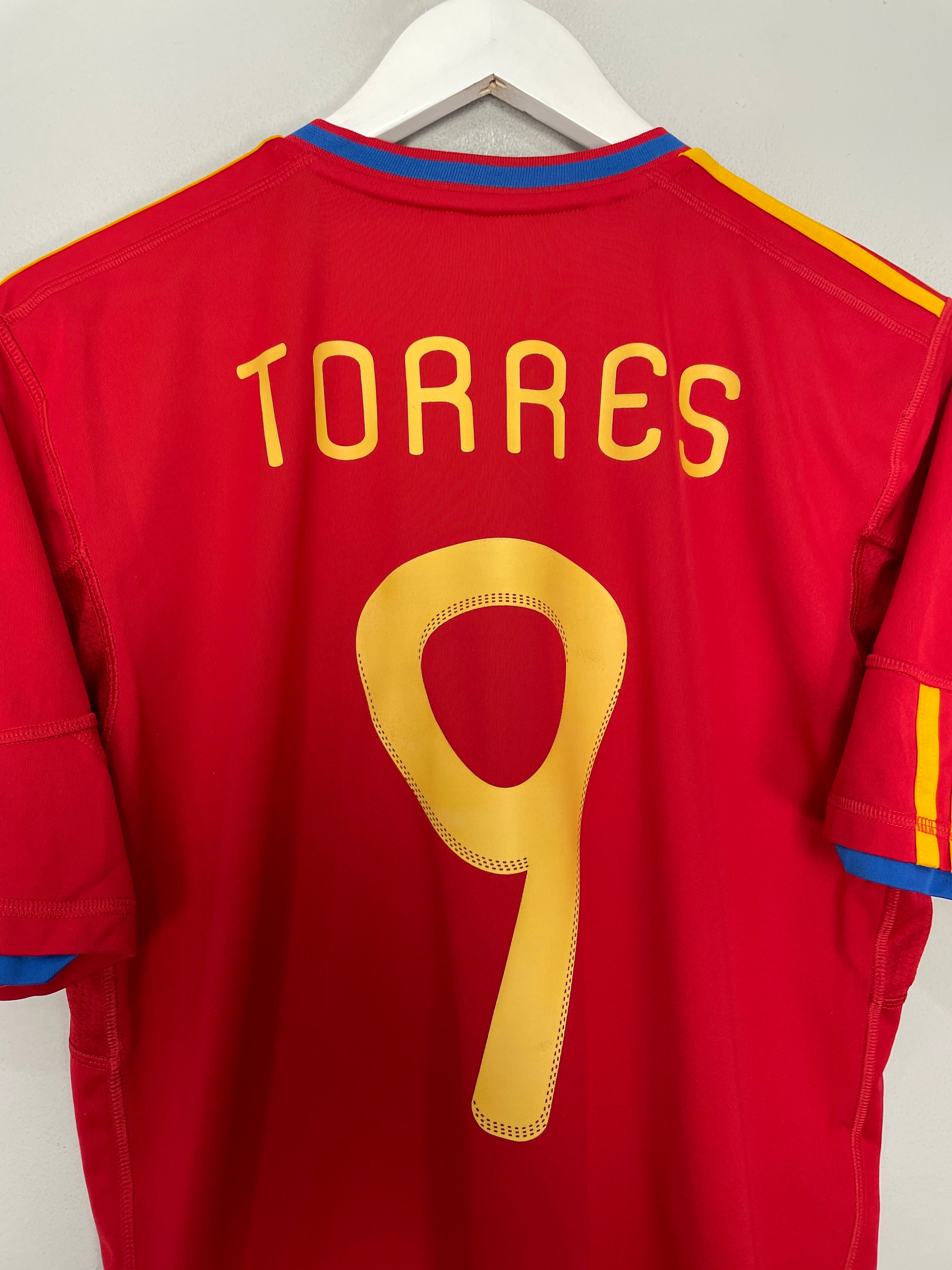Shop 2009/10 SPAIN TORRES #9 HOME SHIRT (M) ADIDAS, classic football shirts, vintage football shirts & retro soccer jerseys at Cult Kits