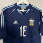 Shop 2004/05 ARGENTINA MESSI #18 AWAY SHIRT (L) ADIDAS, classic football shirts, vintage football shirts & retro soccer jerseys at Cult Kits
