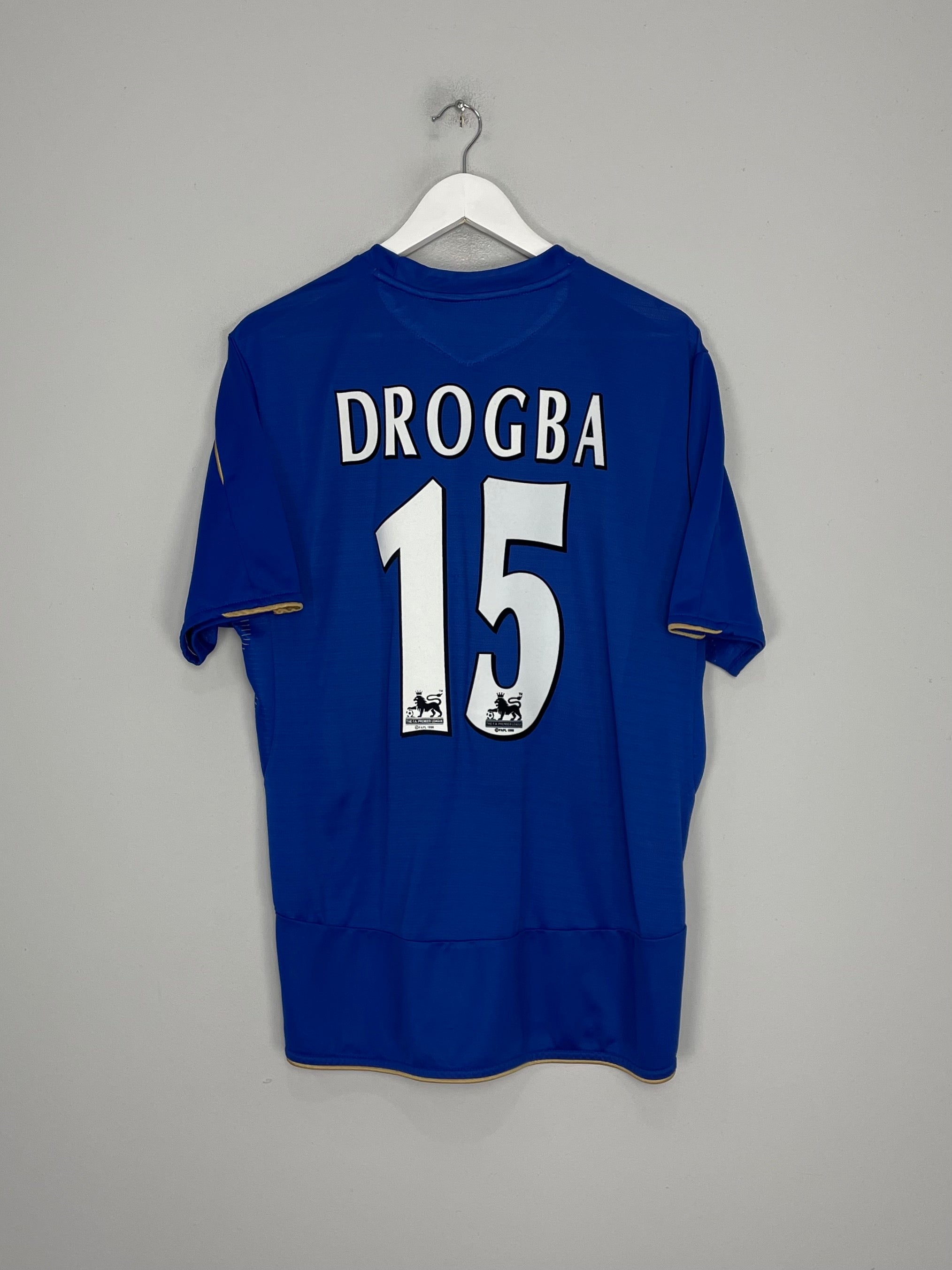 Shop 2005/06 CHELSEA DROGBA #15 *CENTENARY* HOME SHIRT (XL) UMBRO, classic football shirts, vintage football shirts & retro soccer jerseys at Cult Kits