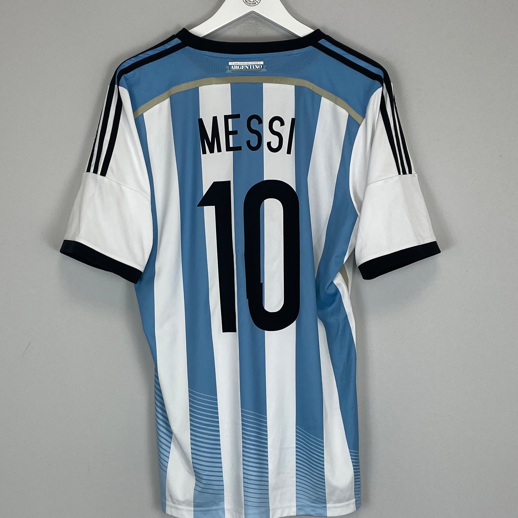 Shop 2014/15 ARGENTINA MESSI #10 HOME SHIRT (L) ADIDAS, classic football shirts, vintage football shirts & retro soccer jerseys at Cult Kits