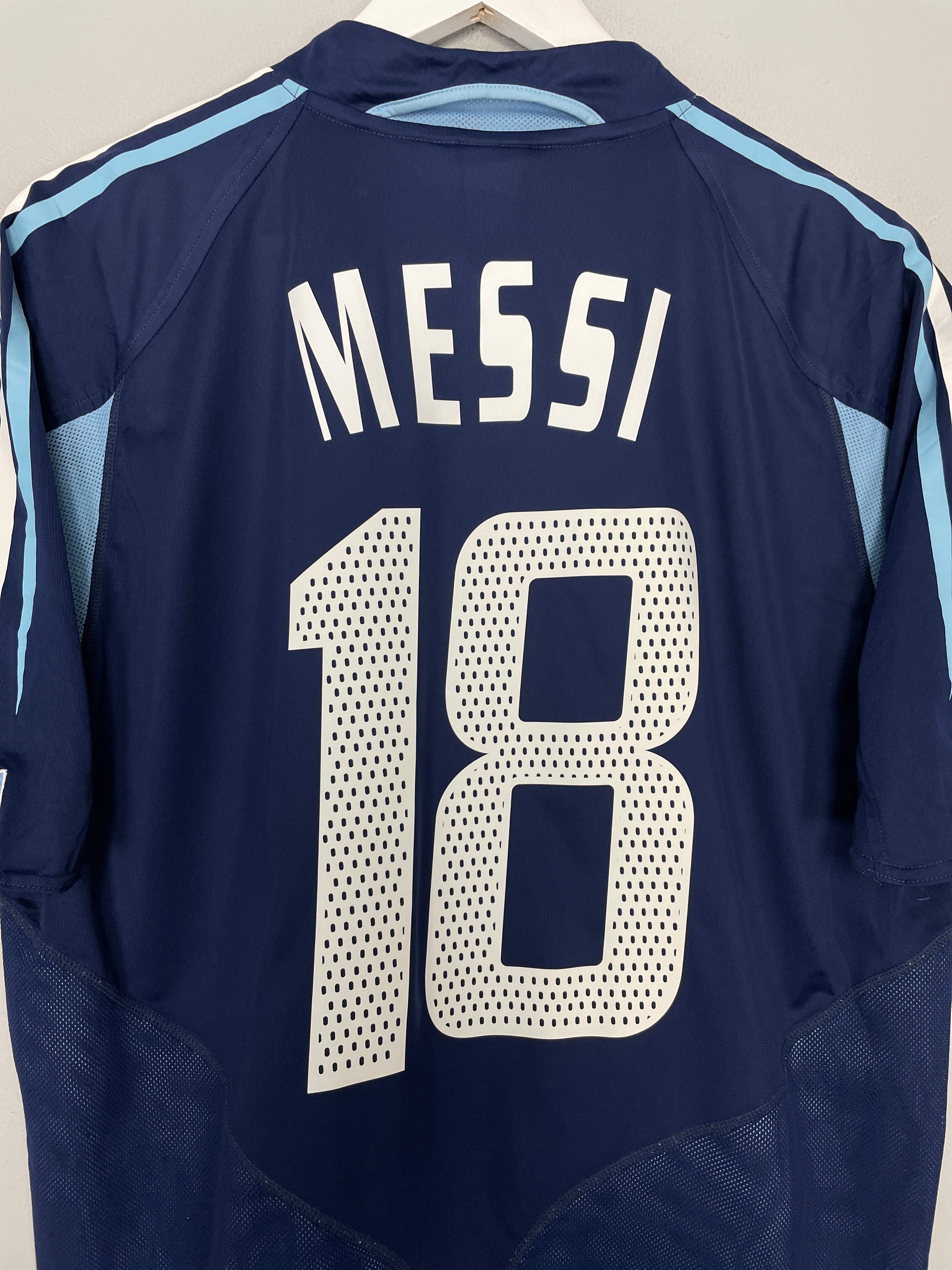 Shop 2004/05 ARGENTINA MESSI #18 AWAY SHIRT (L) ADIDAS, classic football shirts, vintage football shirts & retro soccer jerseys at Cult Kits