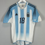 Shop 2004/05 ARGENTINA MESSI #19 HOME SHIRT (M) ADIDAS, classic football shirts, vintage football shirts & retro soccer jerseys at Cult Kits