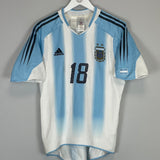 Shop 2004/05 ARGENTINA MESSI #19 HOME SHIRT (M) ADIDAS, classic football shirts, vintage football shirts & retro soccer jerseys at Cult Kits