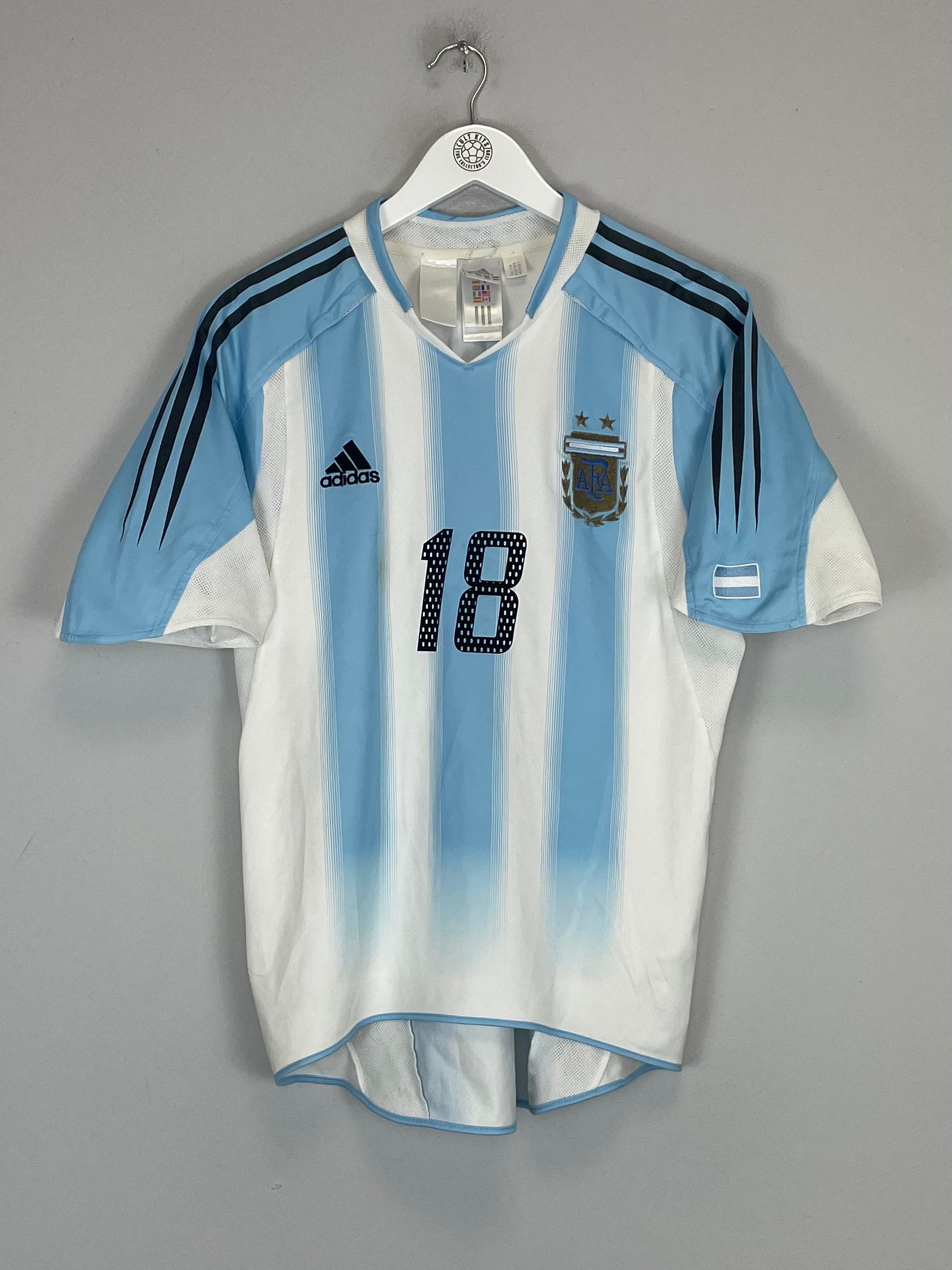 Shop 2004/05 ARGENTINA MESSI #19 HOME SHIRT (M) ADIDAS, classic football shirts, vintage football shirts & retro soccer jerseys at Cult Kits
