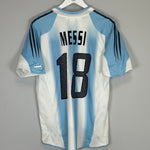 Shop 2004/05 ARGENTINA MESSI #19 HOME SHIRT (M) ADIDAS, classic football shirts, vintage football shirts & retro soccer jerseys at Cult Kits