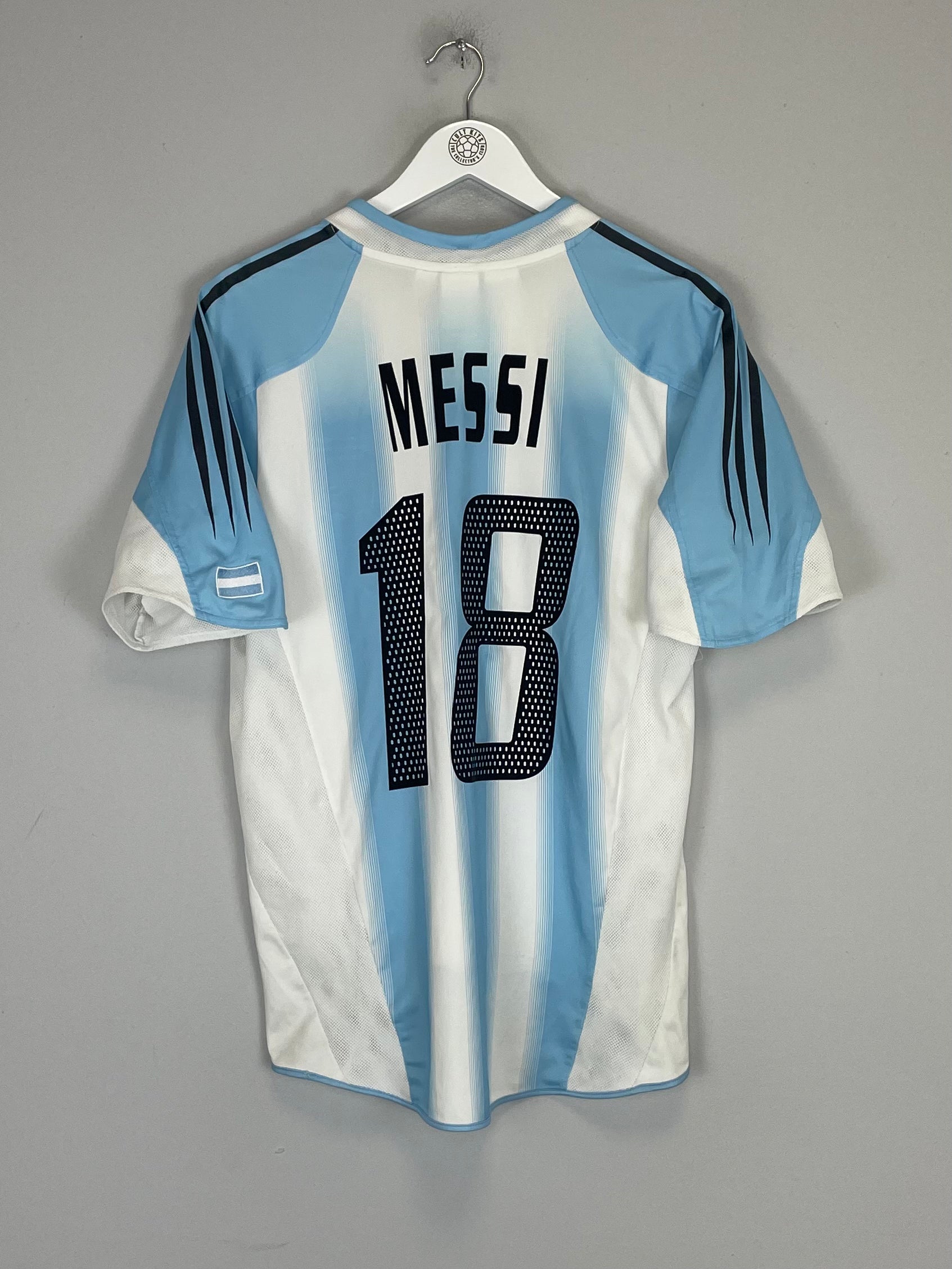 Shop 2004/05 ARGENTINA MESSI #19 HOME SHIRT (M) ADIDAS, classic football shirts, vintage football shirts & retro soccer jerseys at Cult Kits